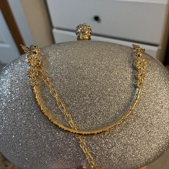 Neiman Marcus Rhinestone Black Sparkly Gemstone Bag - Picture 2 of 3